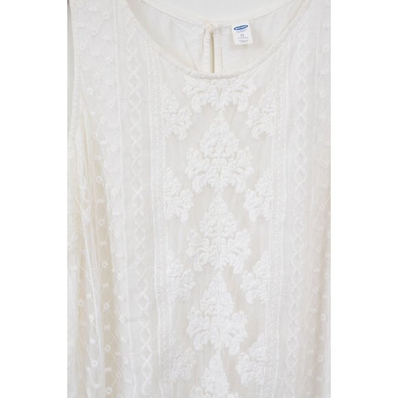 Old Navy PLUS Size 3X Embroidered-Mesh Tank Top Boho Feminine Cottagecore Top - Picture 6 of 11